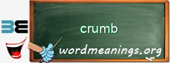 WordMeaning blackboard for crumb